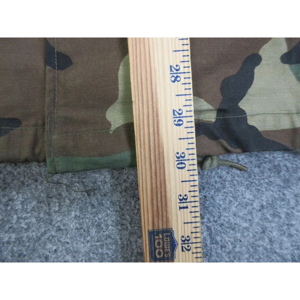 Vintage US Army Cold Weather‎ Field Jacket Mens Medium Woodland Camo Hooded M-65